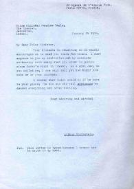 Portada:Carta a Menahem Begin (Primer Ministro de Israel). París (Francia), 24-01-1978