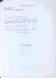Portada:Carta a Thomas  Z .Shepard,. París (Francia), 09-02-1978