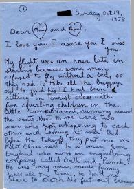 Portada:Carta dirigida a Aniela y Arthur Rubinstein. Nueva York (Estados Unidos), 19-10-1958