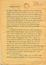 Portada:Carta dirigida a Aniela y Arthur Rubinstein. Nueva York (Estados Unidos), 29-09-1963