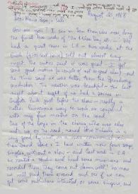 Portada:Carta dirigida a Aniela, Arthur y Alina Rubinstein. San Francisco, California (Estados Unidos), 21-08-1968