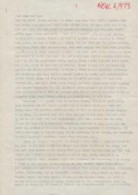 Portada:Carta dirigida a Aniela y Arthur Rubinstein. Nueva York (Estados Unidos), 06-11-1973