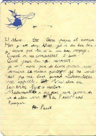 Portada:Carta dirigida a Aniela y Arthur Rubinstein. Nueva York (Estados Unidos), 29-03-1941