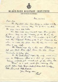 Portada:Carta dirigida a Arthur Rubinstein. Los Angeles, California (Estados Unidos), 22-03-1944