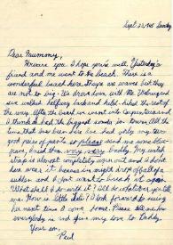 Portada:Carta dirigida a Aniela Rubinstein. Carpinteria, California (Estados Unidos), 23-09-1945