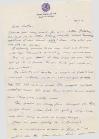Portada:Carta dirigida a Arthur Rubinstein. Carpinteria, California (Estados Unidos), 15-04-1947