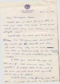 Portada:Carta dirigida a Aniela y Arthur Rubinstein. Carpinteria, California (Estados Unidos), 10-11-1948