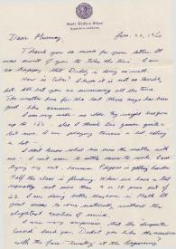 Portada:Carta dirigida a Aniela Rubinstein. Carpinteria, California (Estados Unidos), 22-01-1950