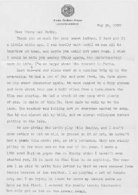 Portada:Carta dirigida a Aniela y Arthur Rubinstein. Carpinteria, California (Estados Unidos), 31-05-1950
