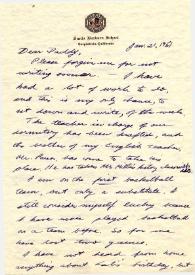 Portada:Carta dirigida a Arthur Rubinstein. Carpinteria, California (Estados Unidos), 21-01-1951