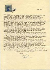 Portada:Carta dirigida a Aniela Rubinstein. New Haven, Connecticut (Estados Unidos), 30-01-1952