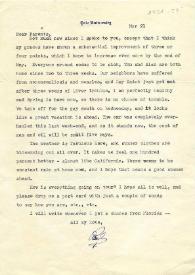 Portada:Carta dirigida a Aniela y Arthur Rubinstein. New Haven, Connecticut (Estados Unidos), 21-03-1952