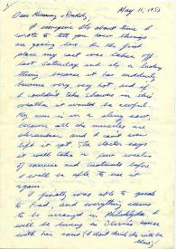 Portada:Carta dirigida a Aniela y Arthur Rubinstein. New Haven, Connecticut (Estados Unidos), 11-05-1953