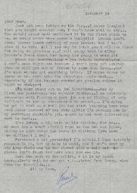 Portada:Carta dirigida a Aniela Rubinstein. Nueva York (Estados Unidos), 03-12-1959