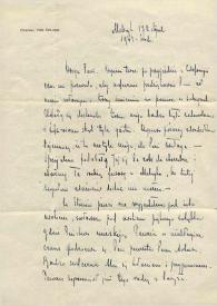 Portada:Carta dirigida a Aniela Rubinstein. México, 17-11-1943