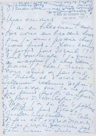 Portada:Carta dirigida a Aniela y Arthur Rubinstein. París (Francia)
