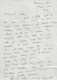 Portada:Carta dirigida a Aniela Rubinstein. Beverly Hills (California), 06-04-1947