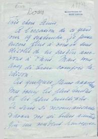 Portada:Carta dirigida a Aniela y Arthur Rubinstein. Zürich (Suiza), 19-09-1972