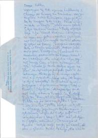 Portada:Carta dirigida a Aniela Rubinstein. Oshkosh (Wisconsin), 30-05-1963