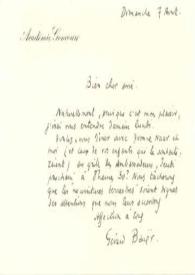 Portada:Tarjeta dirigida a Arthur Rubinstein. Deauville (Francia)