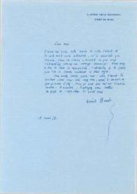 Portada:Carta dirigida a Arthur Rubinstein. París (Francia), 15-06-1959