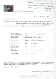 Portada:Carta dirigida a Aniela Rubinstein. París (Francia), 21-03-1992