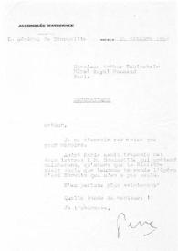 Portada:Carta dirigida a  Arthur Rubinstein. París (Francia), 24-10-1952