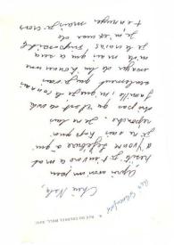 Portada:Carta dirigida a Aniela Rubinstein. París (Francia), 06-07 -1975