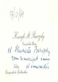 Portada:Tarjeta dirigida a Arthur Rubinstein. Vaduz (Liechtenstein), 17-12-1969