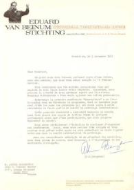 Portada:Carta dirigida a Arthur Rubinstein. Breukelen (Holanda), 03-11-1967