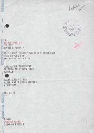 Portada:Telegrama dirigido a Aniela Rubinstein. Varsovia (Polonia), 27-12-1982