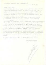 Portada:Carta dirigida a Arthur Rubinstein. Berna (Suiza), 17-09-1953