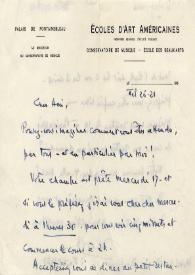Portada:Carta dirigida a Arthur Rubinstein. París (Francia), 12-07-1957
