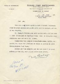 Portada:Carta dirigida a Arthur Rubinstein. París (Francia), 25-03-1973