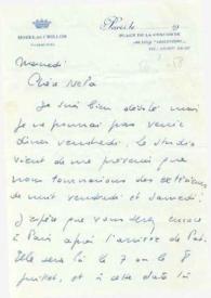 Portada:Carta dirigida a Aniela Rubinstein. París (Francia), 11-06-1957