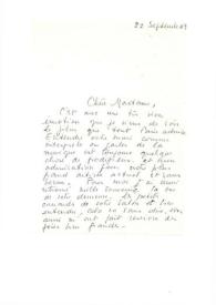 Portada:Carta dirigida a Aniela Rubinstein, 22-09-1969