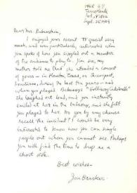 Portada:Carta dirigida a Arthur Rubinstein. Torreblante, Indiana (Estados Unidos), 25-09-1969