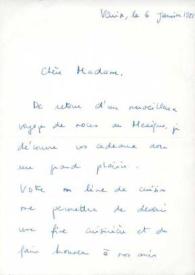 Portada:Carta dirigida a Aniela Rubinstein. Venecia (Italia), 06-01-1988