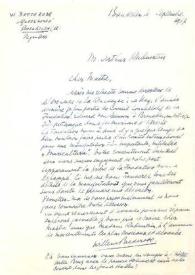 Portada:Carta dirigida a Arthur Rubinstein. Breukelen (Holanda), 04-09-1967