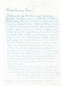 Portada:Carta dirigida a Arthur Rubinstein. Wroclaw (Polonia), 13-03-1960