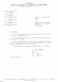 Portada:Carta dirigida a Aniela Rubinstein. Ginebra (Suiza), 09-01-1987