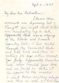 Portada:Carta dirigida a Aniela Rubinstein, 05-09-1947