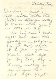 Portada:Carta dirigida a Aniela Rubinstein. Beverly Hills (California), 22-05-1953