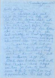 Portada:Carta dirigida a Aniela Rubinstein. Beverly Hills (California), 23-06-1953