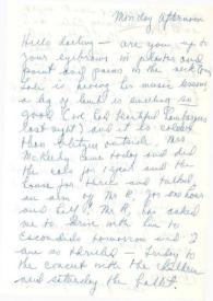 Portada:Carta dirigida a Aniela Rubinstein. Beverly Hills (California), 07-12-1953