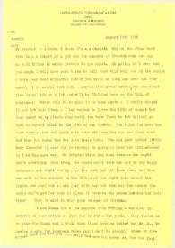 Portada:Carta dirigida a Aniela Rubinstein. Beverly Hills (California), 13-08-1955