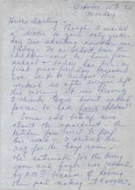 Portada:Carta dirigida a Aniela Rubinstein, 15-10-1956