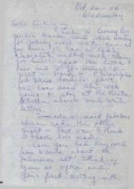 Portada:Carta dirigida a Aniela Rubinstein, 24-10-1956