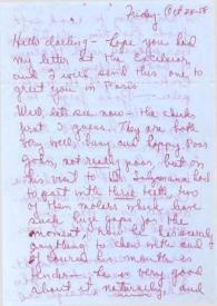 Portada:Carta dirigida a Aniela Rubinstein. Nueva York, 24-10-1958