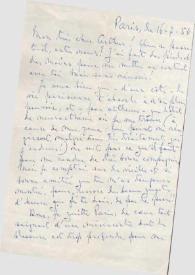 Portada:Carta dirigida a Arthur Rubinstein. París (Francia), 16-07-1954